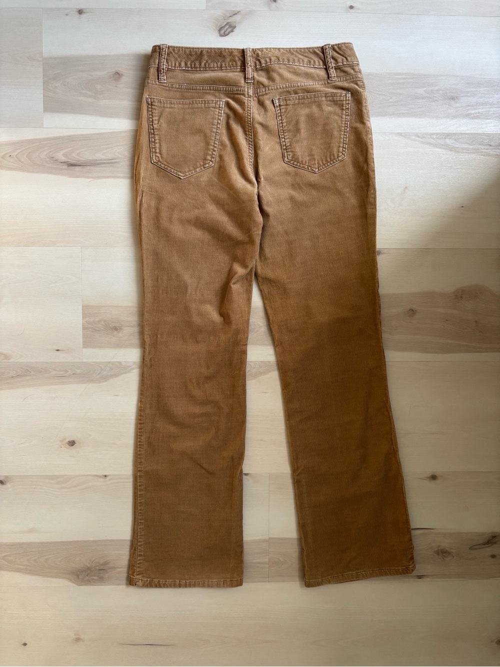 Lands' End Women's Corduroy Wide-Leg Jeans in Camel Brown